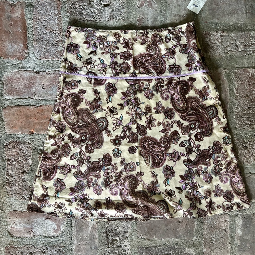 NWT Meghan Noland Paisley Skirt- Size 12